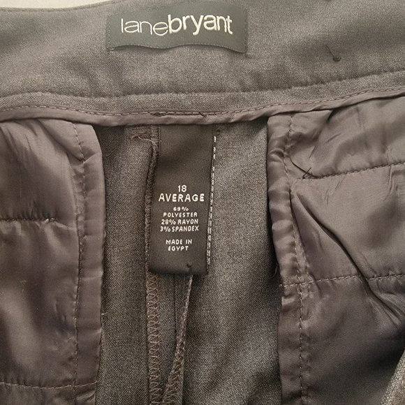 Lane Bryant Gray Straight Leg Slacks Size 18 Average - Picture 3 of 4
